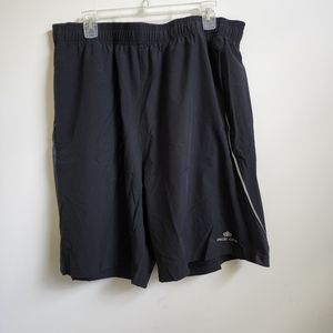 Page One Black Plus Size XXL Exercise Shorts Bottoms